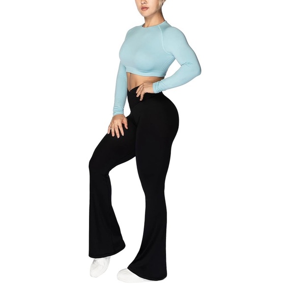 Sunzel High Waisted Wide Leg Tummy Control Leggings - Picture 6 of 8
